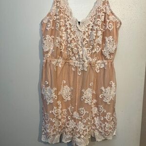NWT Peach Pink Lacce Romper
